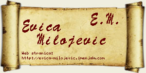 Evica Milojević vizit kartica
